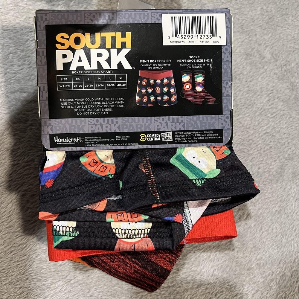 South Park Boxer Briefs Socks Set Mens Large Cartman Kyle Stan Kenny Comedy - Picture 3 of 4